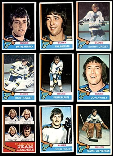 1974-75 Топс Сент Луис Блуз во близина на екипата сет Сент Луис блуз ВГ блуз