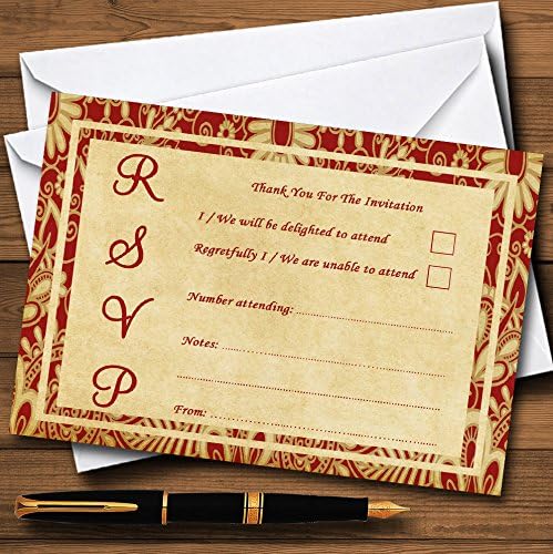 Гроздобер Кралска црвена разгледница во стилот на разгледници персонализирани картички RSVP
