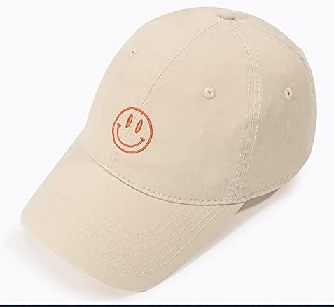 Cioatin unisex насмевка лице везови графички бејзбол капа неволја памук жени мажи со низок профил тато капа