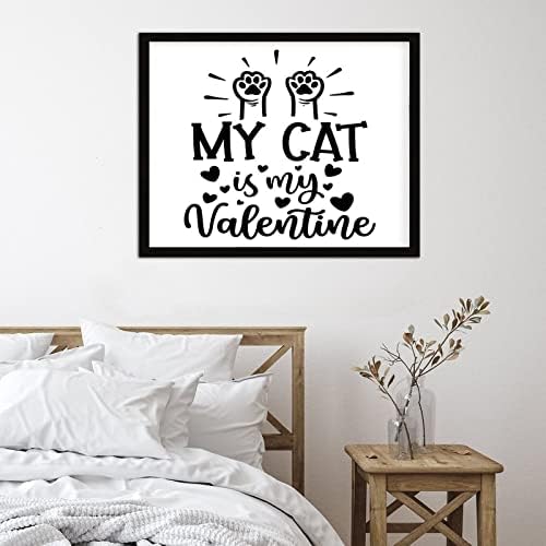 Мојата мачка е мојата плакета за дрвени знаци на в Valentубените, Среќен знак за дрво на Денот на вineубените, мојата мачка е мојата