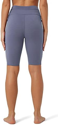 Rataves женски шорцеви 10 „тренингот јога шорцеви со џебови со високи атлетски шорцеви со високи половини кои работат со велосипедски шорцеви
