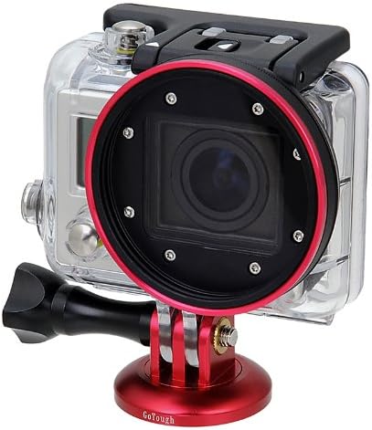Адаптерот за статив на фотоапаратот Фотодиокс со црвен алуминиумски метал статив за монтирање за GoPro HD Hero2, Hero3, Hero3+