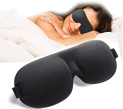 Маска за спиење на очите на Сакеи за страничен заспан, 3Д контурирана маска за очи за мажи жени кои спијат, без нос и притисок
