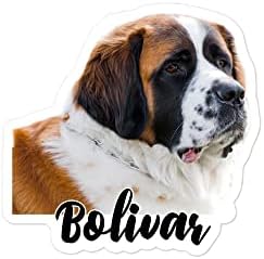 Персонализирана подарок за налепници на lубител на кучиња Свети Сент Бернард - Налепница за домашно милениче за кучиња