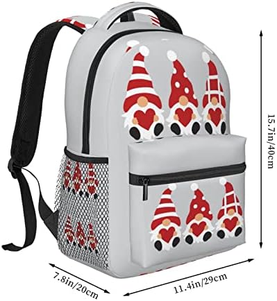 Afhyzy Gnomes Travel Laptop Ranppack Women Bookbag Bookbag лесен училишен ранец за девојчиња прилагодлив ранец на колеџ