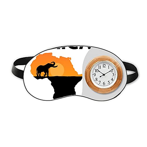 Африка Мапа савана слон живот Спиење Око Глава Часовник Патување Сенка Покритие