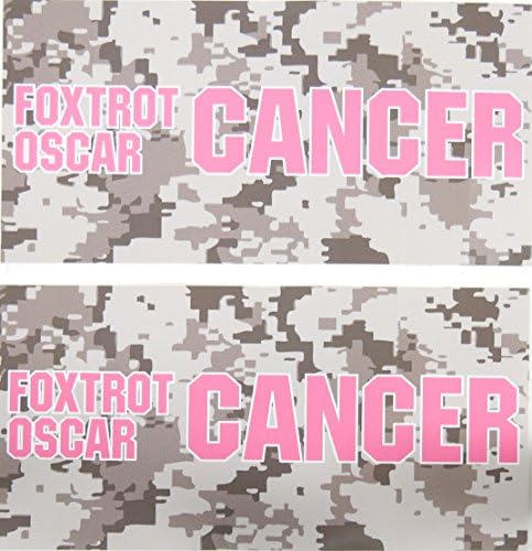 Две Налепници За Свесност За Рак На Дојка Розова Кутија Со Алатки За Рак Хардхат Скејтборд Компјутер Фокстрот Оскар Рак 3 во х 6 Во