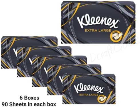 Kleenex Екстра големо ткиво на лицето за мажи 2 2 90 листови, пакет од 6