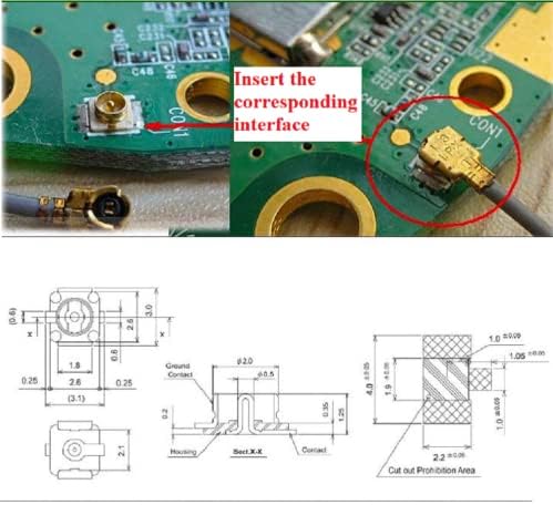OthMRO 1PCS IPEX1 до SMA Femaleенски пигтаил кабел коаксијален RF1.13 кабел со ниска загуба, конектор за адаптер за адаптер RF 0,2M