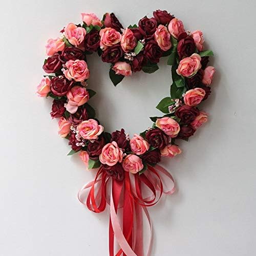 Весели 2 парчиња 12 инчи срцеви жица рамка Метални цветни венци рамки за Божиќ Нова Година Декорација на забави за в Valentубените,