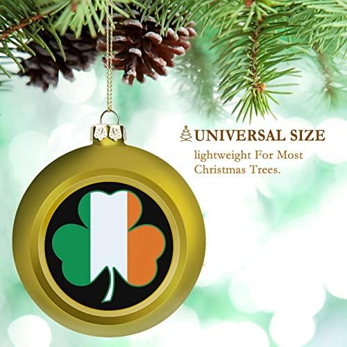 Ирски Детелина Божиќни топки украс распрскувано за шарм Божиќно дрво што виси декорација
