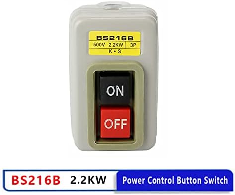 Копче за контрола на копчето UNCASO Control Industrial Hoster Threafase Motor Start Start Press Switch BS216B 15A 2.2KW