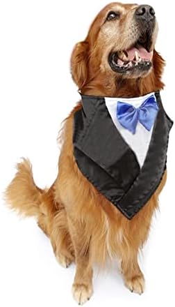 ЗСИКСМ Куче милениче За Облека Свадба Смокинг Големо Куче Бандана Облечи Облека За Свадбена Забава Или Ноќта На Вештерките Прилагодлива