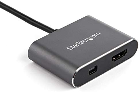 StarTech.com USB C Мултипорт Видео Адаптер - 4K 60Hz USB - C ДО HDMI 2.0 Или Мини Дисплеј 1.2 Монитор Адаптер-USB Тип-C 2-во