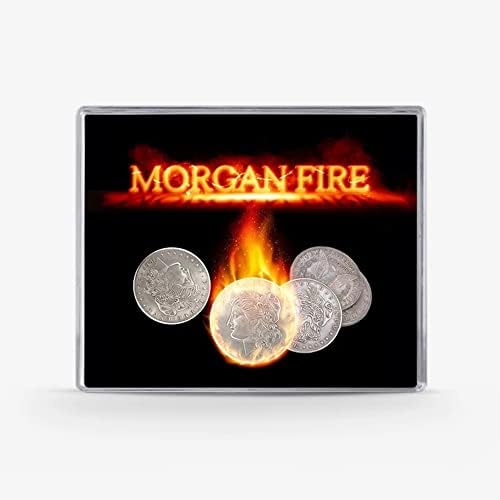 ZQion Morgan Fire постави монети магични трикови монети трикови за магија Морган монети додатоци илузија магионичар реквизити