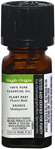 Аура Кација, Органски пупка од есенцијално масло од чиста каранфилче, 0,25 fl oz
