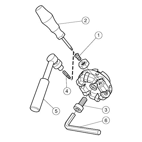 Sandvik Coromant 725-080Q27-21H челик Coromill 745 секач за мелење на лице, десна рака исечена со течноста за ладење, агол на сечење
