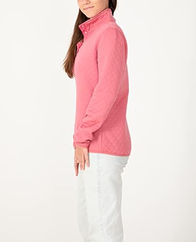 Zenthace ultra ultra мека ватирана 1/4 Snap Fleece Pullover Sweatshirt Sweatshirt Долга ракав планински отворено кошула