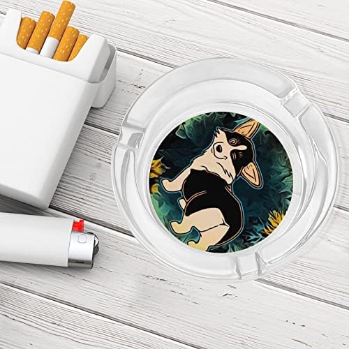 Корги цигари стакло од пепелници околу држачот за пушење на пепел за дома хотелска маса врвна декорација