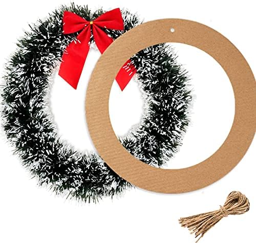 10 парчиња големи висечки тркалезни венци 12 инчи картонски венец прстени за DIY занаети хартија круг круг Божиќ висечки украси украси