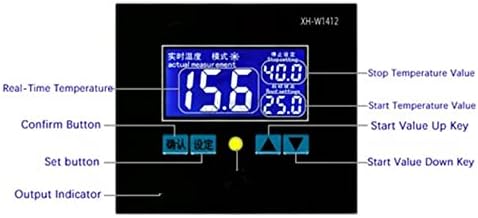Контролер на дигитална температура Дигитален дисплеј Контролер на температура Висока прецизност 0,1 ℃