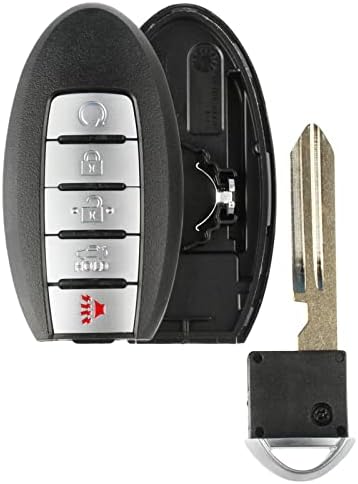 Без клуч опција далечински клуч за клучеви Smart 5btn случај за Nissan