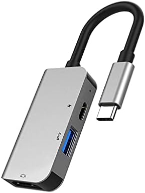 WYFDP USB Тип C 3.1 До HDMI-Компатибилен USB 3.0 Dock Hub 3 во 1 USB C Адаптер 4K Видео Pd Полнење Конвертор