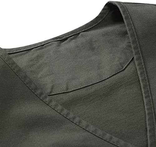 Машки елек палто блузи за слободно време, поставени изметна облека, повеќе џебни копче за патент на врвови на врвови на отворено планинарење