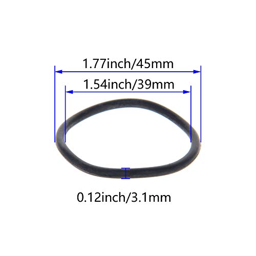 Jutagoss нитрилна гума О-прстени, 45мм ОД 39мм ID 3,1мм ширина, метричка буна-n запечатување заптивка, пакет од 10