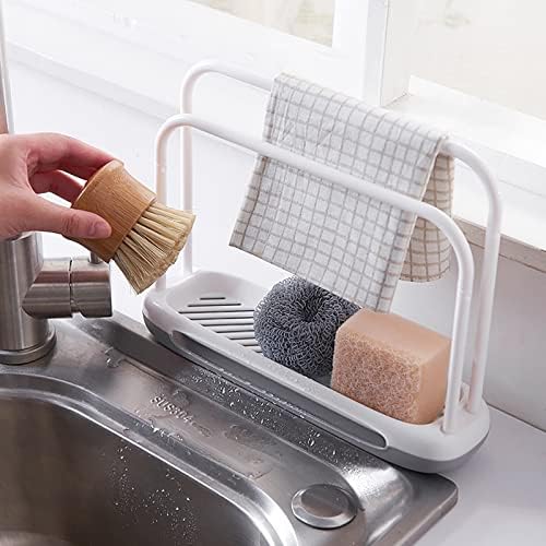 Садови мијалник мијалник сунѓер решетката штанд кујна тапа за складирање на сунѓер и решетка за крпи за мозоци, алати за чистење