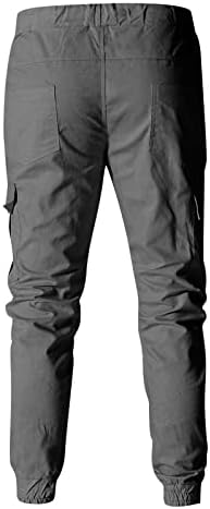 Машки плус големина панталони со големина на панталони со повеќе џебни панталони панталони памучни панталони со памук панталони за пешачење
