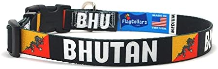 Јака на кучиња | Бутан знаме и име | Одлично за национални празници, специјални настани, фестивали, паради и секој ден користете