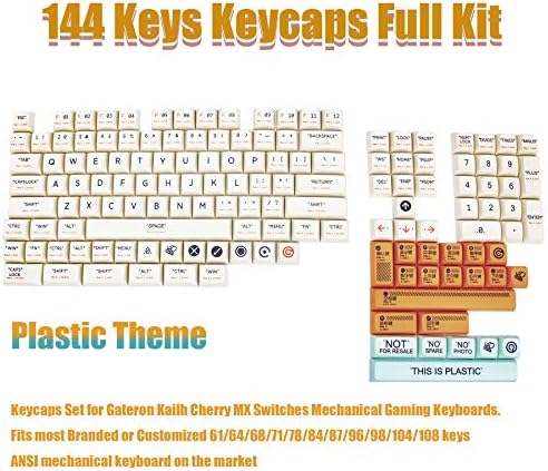 Токи 144 Копчиња Сет XDA Профил Прилагодено Keycaps PBT Боја Сублимација ANSI Распоред Клучеви Во Собата За Gateron Kailh Цреша MX Прекинувачи