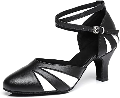 Ykxlm ги затвори чевлите за танцување на пети за жени латински салса Професионални чевли за танцување во сала, модел L474
