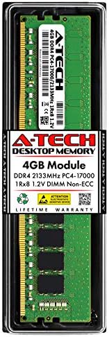 A-Tech 4gb RAM МЕМОРИЈА Замена За Kingston KCP421NS8/4 | DDR4 2133MHz PC4 - 17000 UDIMM Не-ECC 1Rx8 1.2 V 288-Pin Мемориски Модул