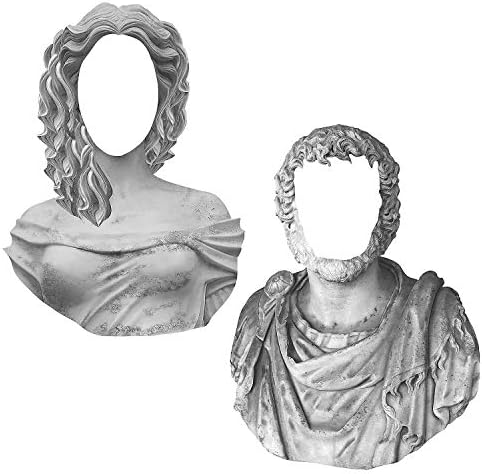 Грчка божица и бога статуа сечење на лице за фото -штандови - 2 парчиња - партиски декор