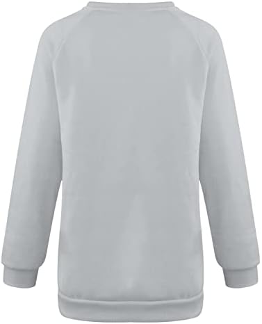 Модна графичка маичка за срцево дрво за жени Денот на в Valentубените, обична маица со долги ракави, тенок лесен екипаж пуловер