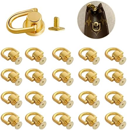 20 парчиња d прстен од завртка за завртки за завртки за глава завртка за завртки, метални прстени за прстенести заби за чевли