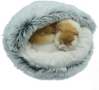 Зима 2 во 1 круг стил на кревети за мачки 6 - кревет за кучиња од крофна - душек во кревет за кучиња за кучиња за домашни миленици