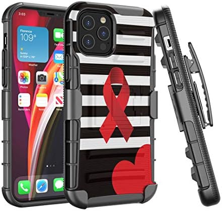 Случај охајо Компатибилен со iPhone 12 Pro Max [Заштита Од Воено Одделение Отпорна На Удари Тешка Футрола За Футрола За Заштита на