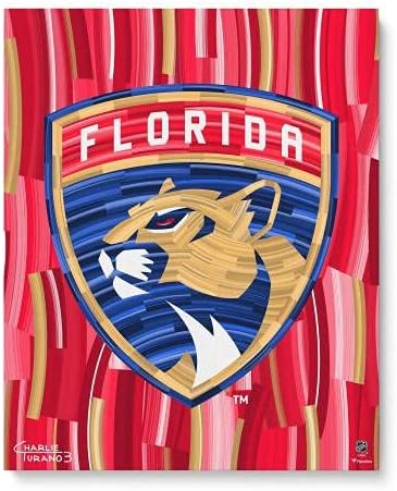 Флорида Пантерс 16 x 20 украсено печатење на giclee од Чарли Турано III - оригинална NHL уметност и отпечатоци