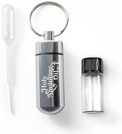 Комплет за додатоци за шише со масло за помазание, контејнер со сребрена клучева, пластичен оченци и мала празна стаклена шишенце,