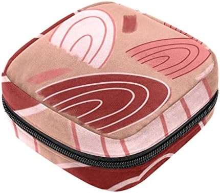Орјуекан санитарна торба за складирање на салфетка, торба за преносни периоди за жени девојки менструална чаша торбичка, виножито розова апстрактна