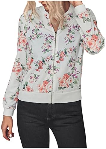 Долга ракав отворена предна јакна женска матура со дизајни пролетна безболна лесна блуза цветен патент нагоре