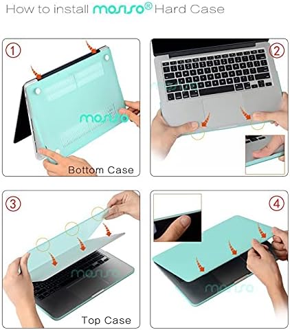 Mosiso компатибилен со MacBook Pro 13 Inch Case 2015 2014 2014 End 2012 A1502 A1425 со ретина дисплеј, заштитна пластична шема