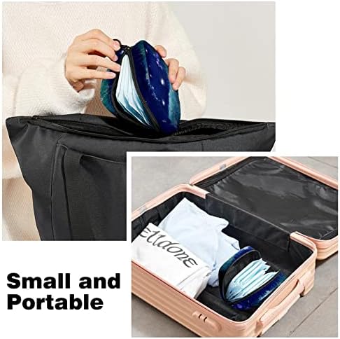 Санитарна торба за складирање на салфетка, лесна змеј со цвеќиња Менструална чаша торбичка, преносни санитарни салфетки влошки