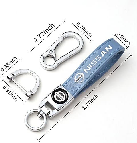 Оригинална тастатура за кожни автомобили за Nissan, Nissan Key Chain Chain, компатибилен со Car Key FOB Keychains замена за Nissan ， клучеви