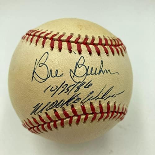 Ретки Бил Бакнер и Муки Вилсон потпишаа 1986 Светска серија Бејзбол ПСА ДНК - Автограмирани бејзбол