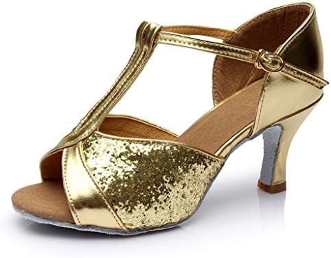 Латинска боја модна танц салса Salsенски сандали матурска сала за чевли женски кафеави атлетски сандали жени