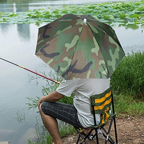 Alremo Huangxing - Чадор капа, водоотпорна чадор капа, виткање чадор капа, риболов на глава, разноврсен чадор за капа за дожд и сончева активност